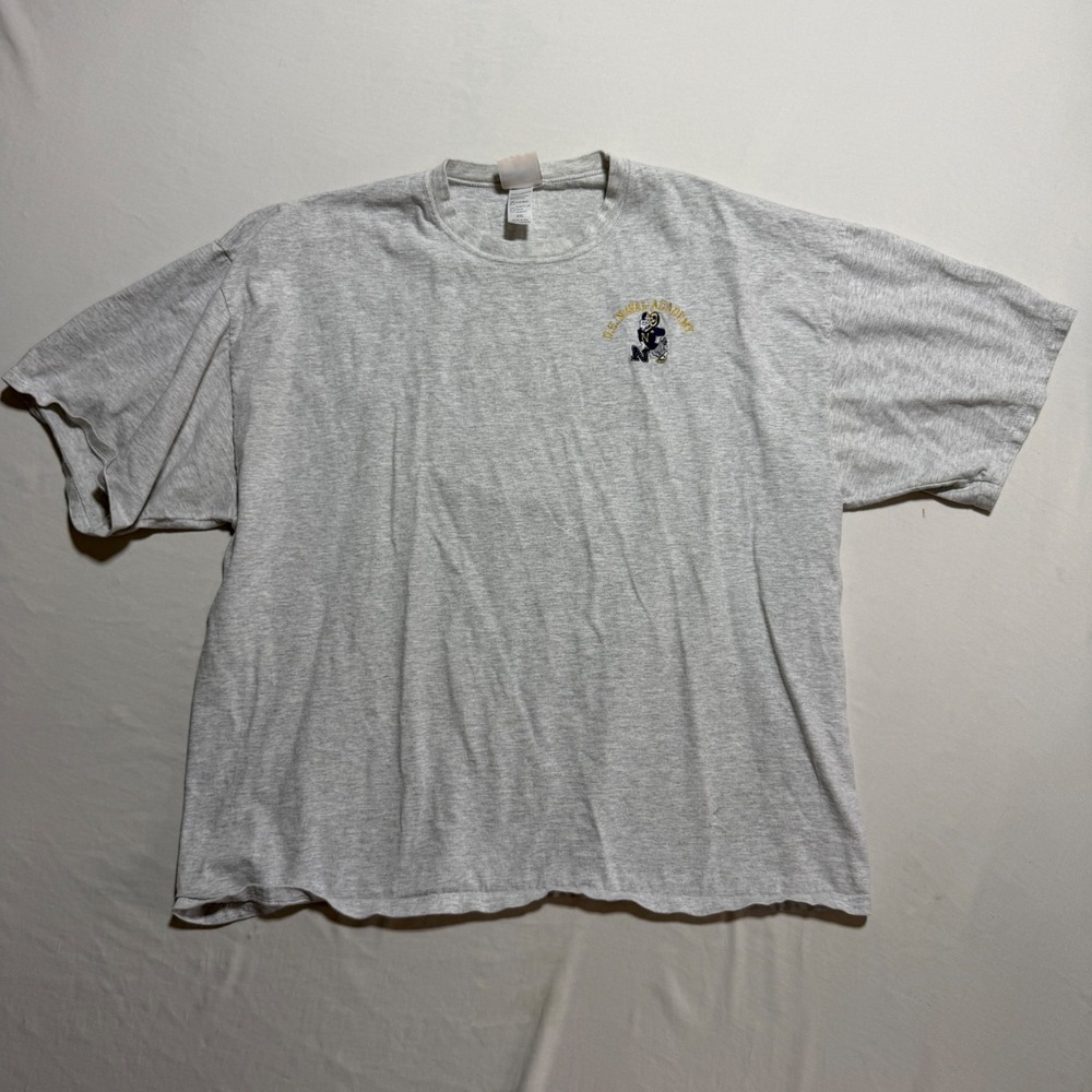 Top Threads Vintage 90s Naval Academy Bill the Goat Embroidered T-Shirt Gray XXL
